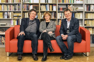 Christina Links und Ingo Schulze stand bei der Buchvorstellung in Erfurt TA-Redakteur Hanno Müller zur Seite.