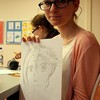 Manga-Workshop - Die vielleicht angehende Manga-Zeichnerin Cora zeichnete einen Kopf.