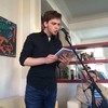 IMG_0228 - Extra zum Tag des Buches hatte Fabian Hagedorn ein Gedicht mit dem Titel „Das Buch“ verfasst und erstmals in Erfurt vorgetragen.