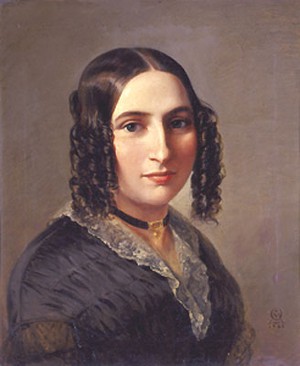 Porträt der Komponistin Fanny Hensel (1805–1847), Öl auf Leinwand, gemalt 1842 von Moritz Daniel Oppenheim